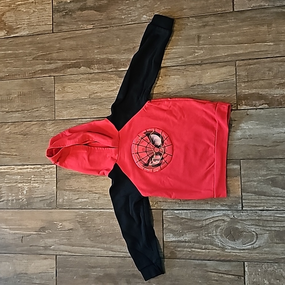 EUC spiderman holographic sweatshirt‎ with hood